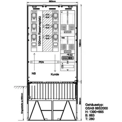 GSAB Elektrotechnik Meß-Wandlerschrank 11.W250.88