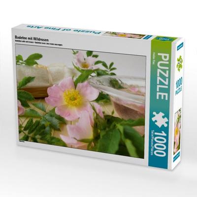 CALVENDO Puzzle Badetee mit Wildrosen | 1000 Teile Lege-Größe 64x48cm Foto-Puzzle für glückliche Stunden