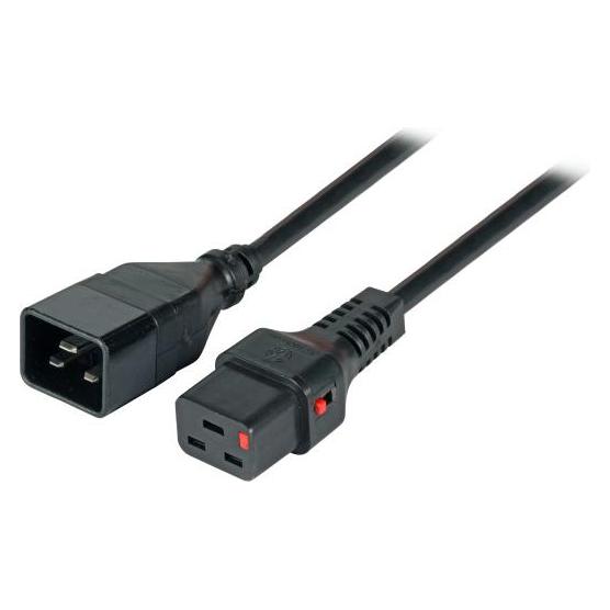 EFB Elektronik EFB Kaltgeräteverl. C20 180°-C19 180°,IEC Lock,1.0m,3x1.50mm (1 m) (EK607SW.1)
