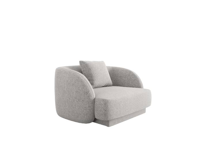 Design Sessel „Tulum“ Chenille Hellgrau chosen by Bloomingloft