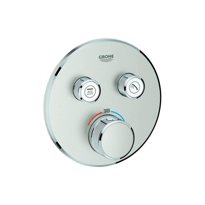 Grohe Grohtherm Smartcontrol Brausethermostat 29119DC0, supersteel, 2 Absperrventile