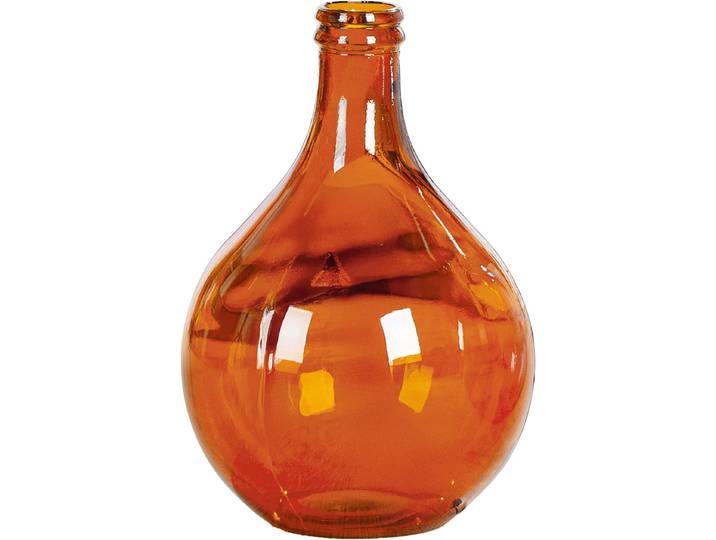 Tischvase GILDE Vase Cordoba , orange, B:29cm H:43cm T:29cm Ø:29cm, Glas, Vasen, Tischvase