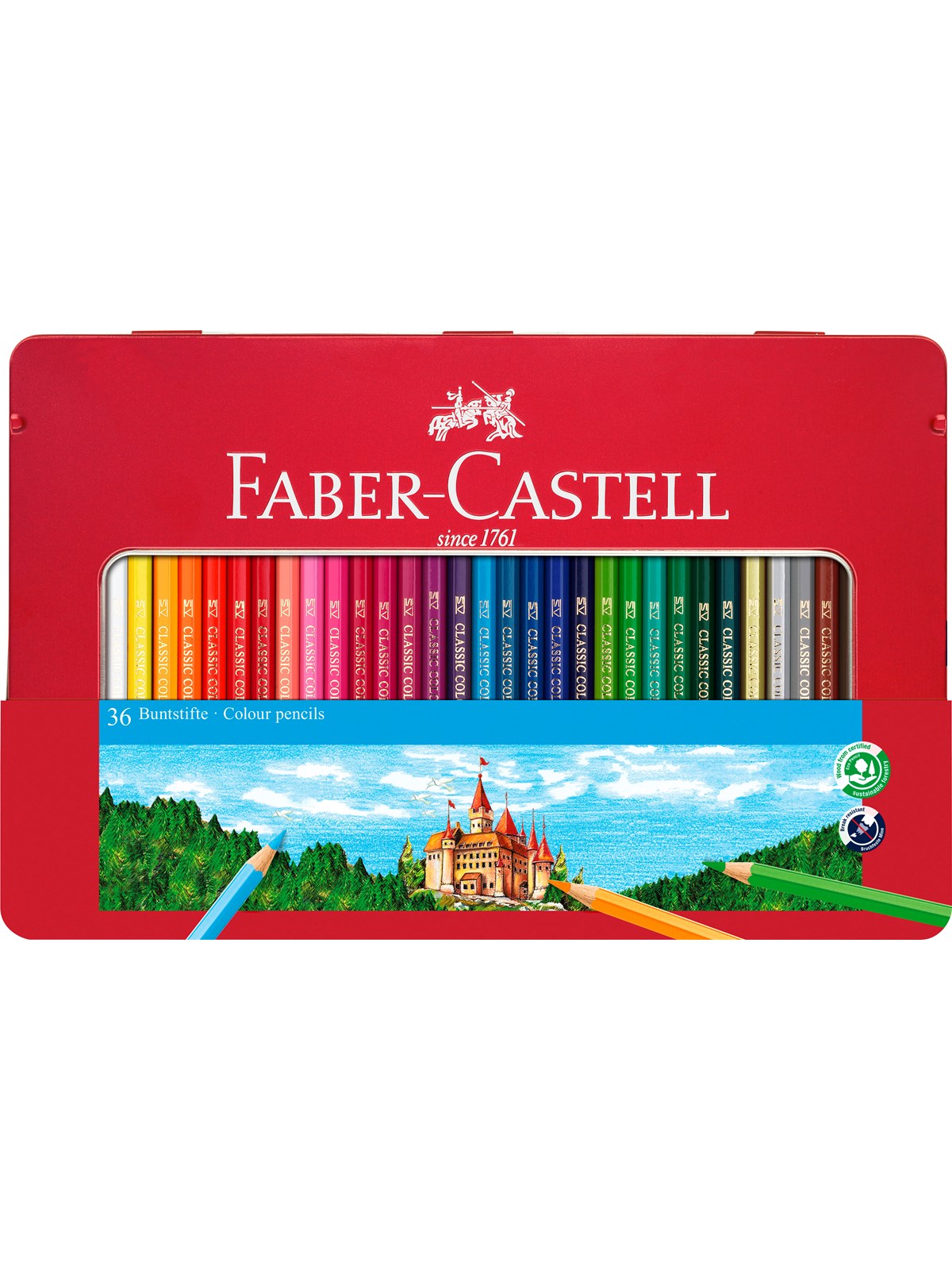 Faber-Castell Buntstift hexagonal 36er-Metalletui