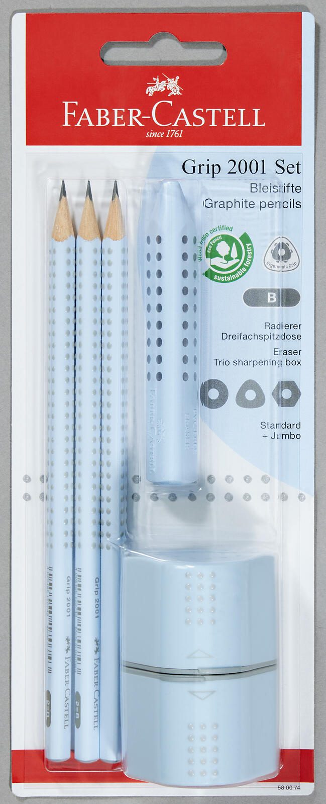 FABER-CASTELL Bleistift-Set GRIP 2001 580074