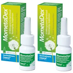 MometaDex 50UG Sprühstoß Heuschnupfenspray Doppelpack 2X18 g Nasenspray