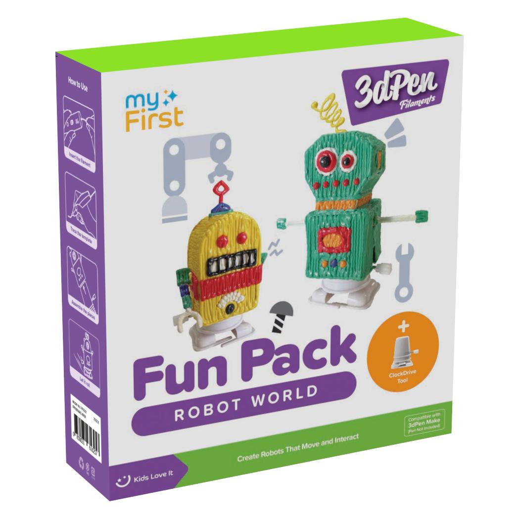 myFirst 3D Pen Filaments Robot World (PCL, 200 g) (FP3304AC-RW01)