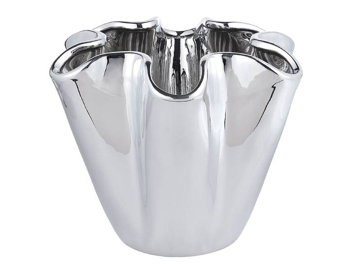 Vase 27 x 24 x 30cm Argenté/Argenté