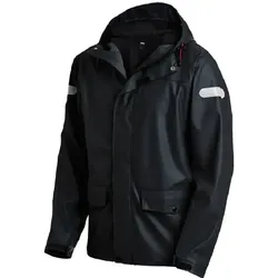 PU Stretch-Regenjacke "RAINER" - L - schwarz
