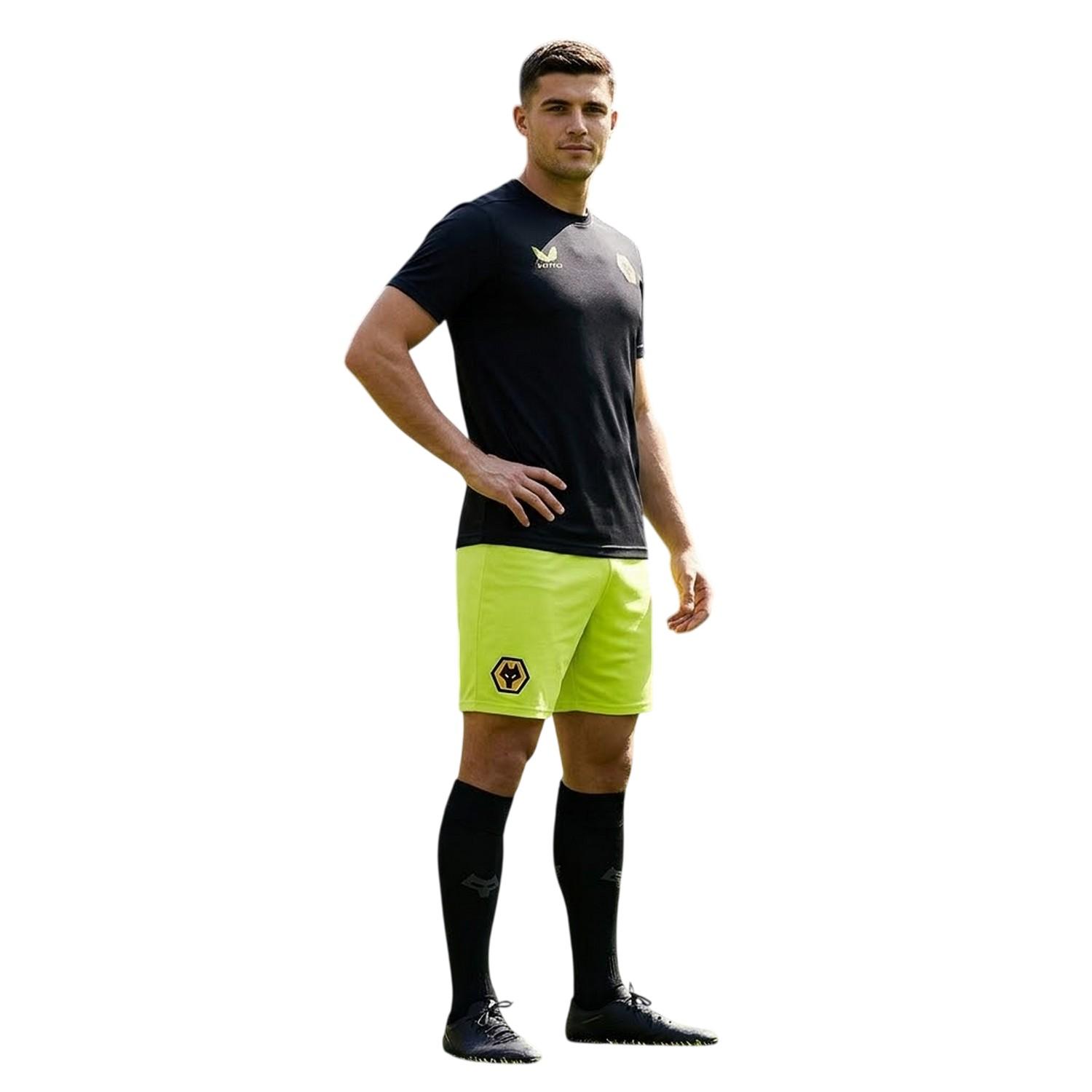Castore Heren Wolves Doelman Shorts (Zure Limoen)