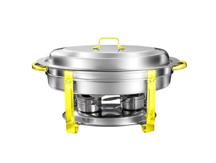 Chafing Dish Buffet-Set, 4er-Pack, Edelstahl chafing dish Chafer Runder Catering-Wärmerheber mit Deckel for Hochzeiten, Partys