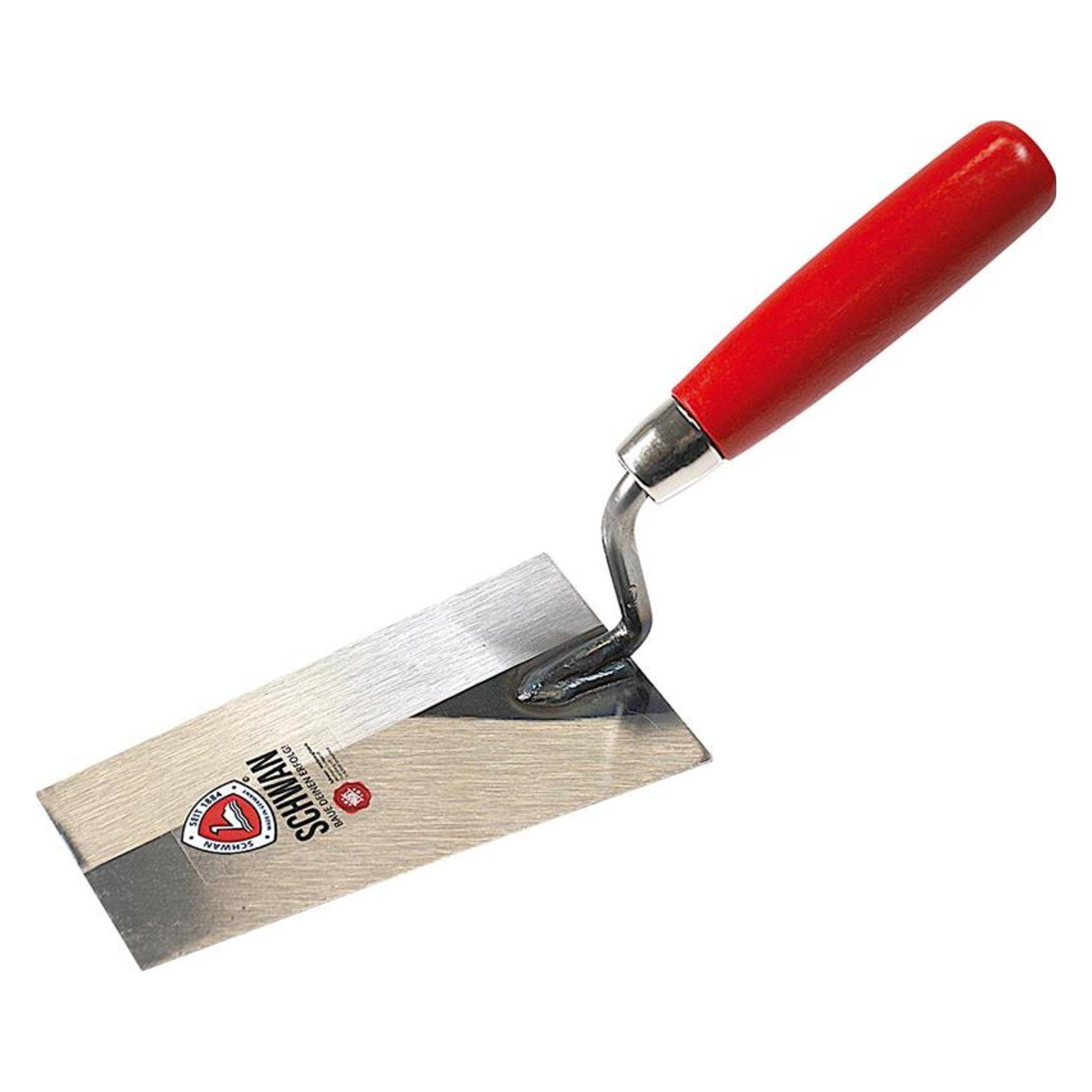 Schwan Berner Putzkelle Länge 140 mm Breite 80 mm gehärtet, m. Buchenholzheft Stahl (8 cm) (117414)