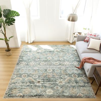 KALATY Arden Antique Sky Machine Washable Area Rug