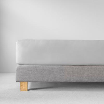 Bettlaken ESTELLA "Feinjersey", silber, L:200cm, Jersey, Obermaterial: 100% Baumwolle, Bettlaken, Bettlaken, Rundumgummi