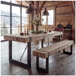 Esszimmergarnitur MCW-A15, Esstisch + 1x Sitzbank, Tanne Holz rustikal massiv MVG-zertifiziert ~ naturfarben 180cm