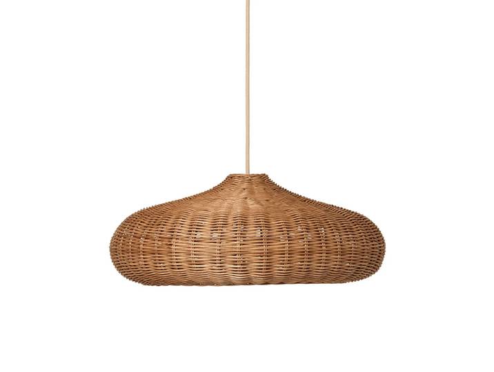 Ferm Living - Rattan Leuchtenschirm, Disc, natur