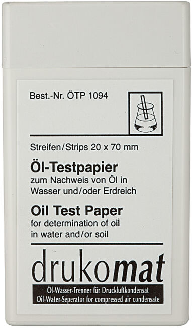 Riegler Papier-test d’huile (50 bandes), pour séparateur huile-eau »drukosep« (SEP 90)