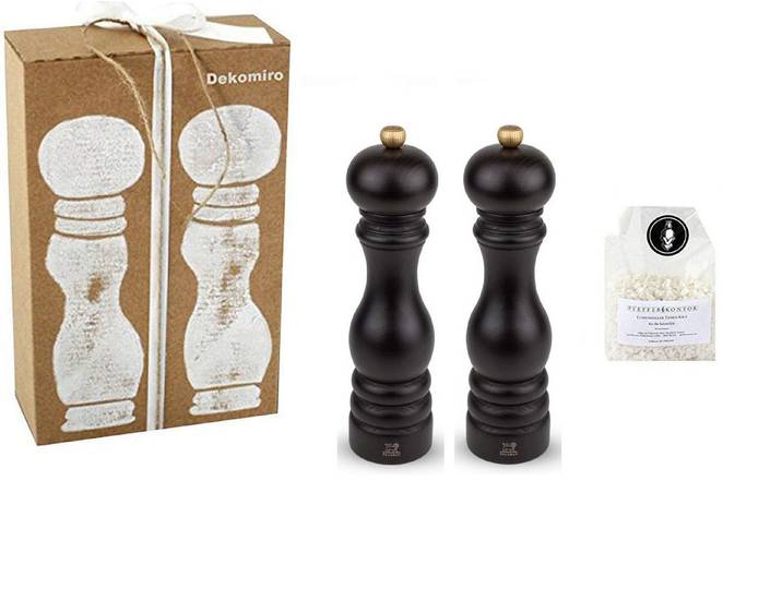 PEUGEOT Salz-/Pfeffermühle Dekomiro Set Pfeffer- und Salzmühle 22 cm schoko