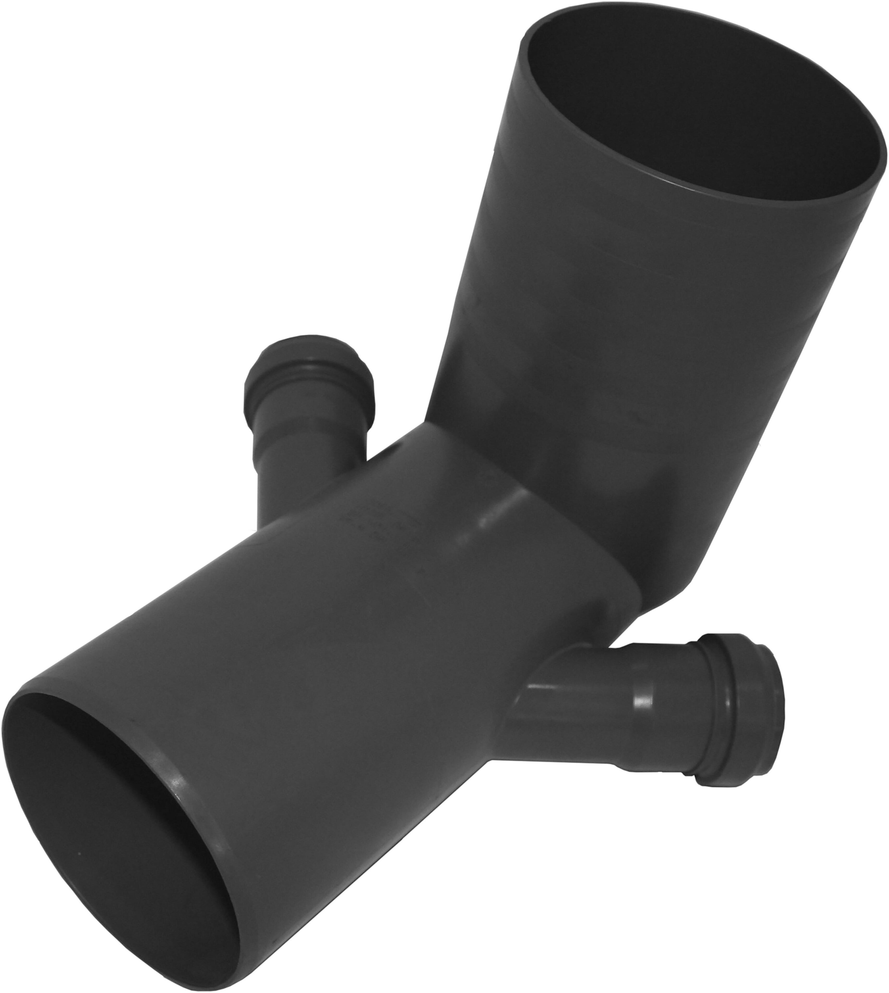 Coes CURVA WC  Ø110x40 mm HTSBL DOPPIA USCITA INSONORIZZATO IN PP NERO