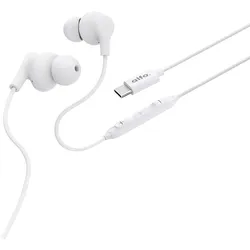 alfo. USB-C In-Ear Kopfhörer mit Mikrofon Weiß