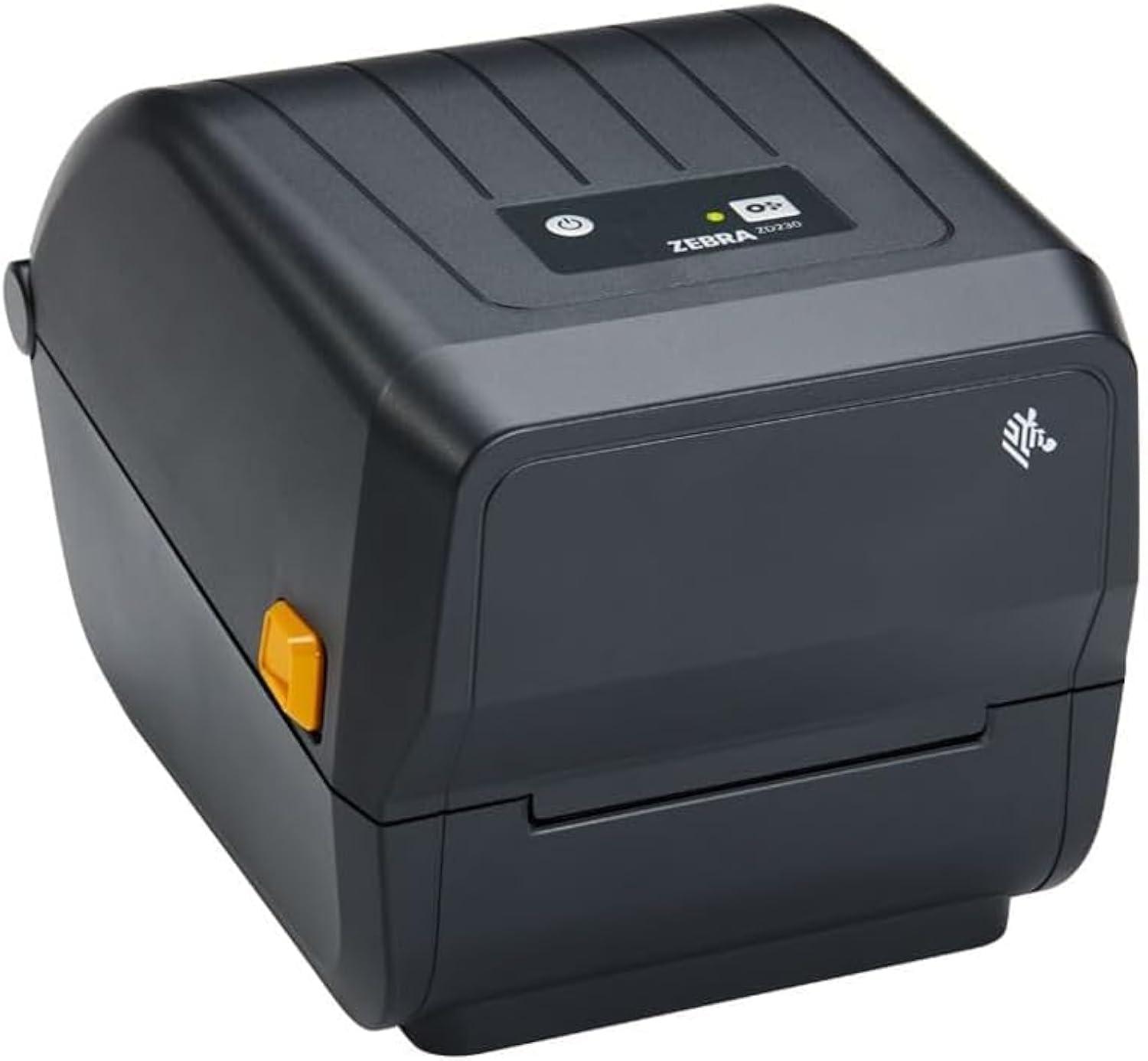 ZEBRA Thermotransferdrucker ZD230 4 Zoll Desktopdrucker - USB und Ethernet Anschlussmöglichkeit - Geeignet für Logistik, Leichte Fertigung, Einzelhandel und Anwendungen im Gesundheitswesen