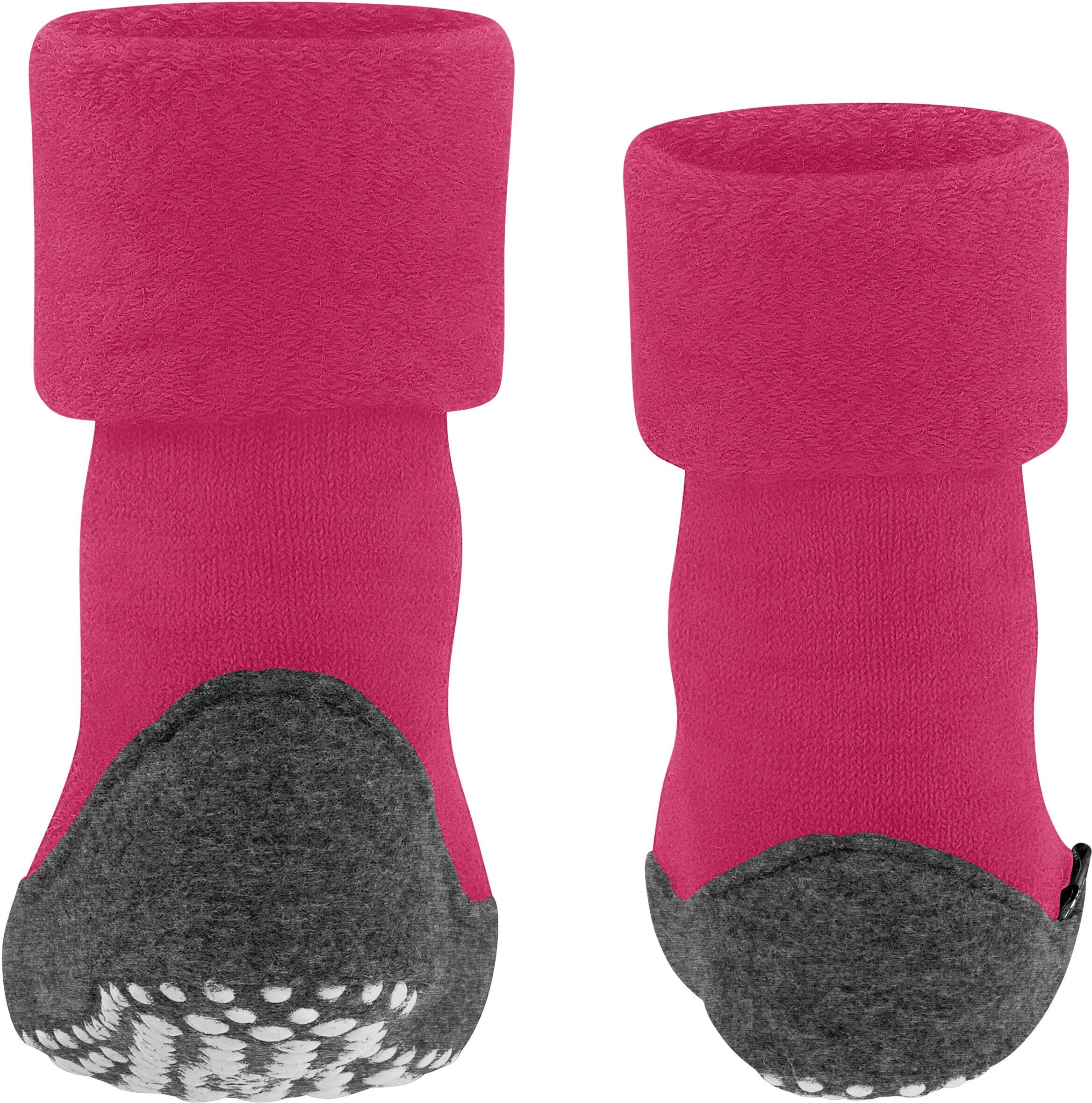 Haussocken FALKE "Cosyshoe Teens", Jungen, Gr. 35-36, Sockengrösse, pink (fuchsia), Obermaterial: 90% Schurwolle, 10% Polyamid, Socken Haussocken, für Teens, mit Umschlagbündchen, aus Merinowolle, atmungsaktiv fuchsia 35-36, Sockengrösse