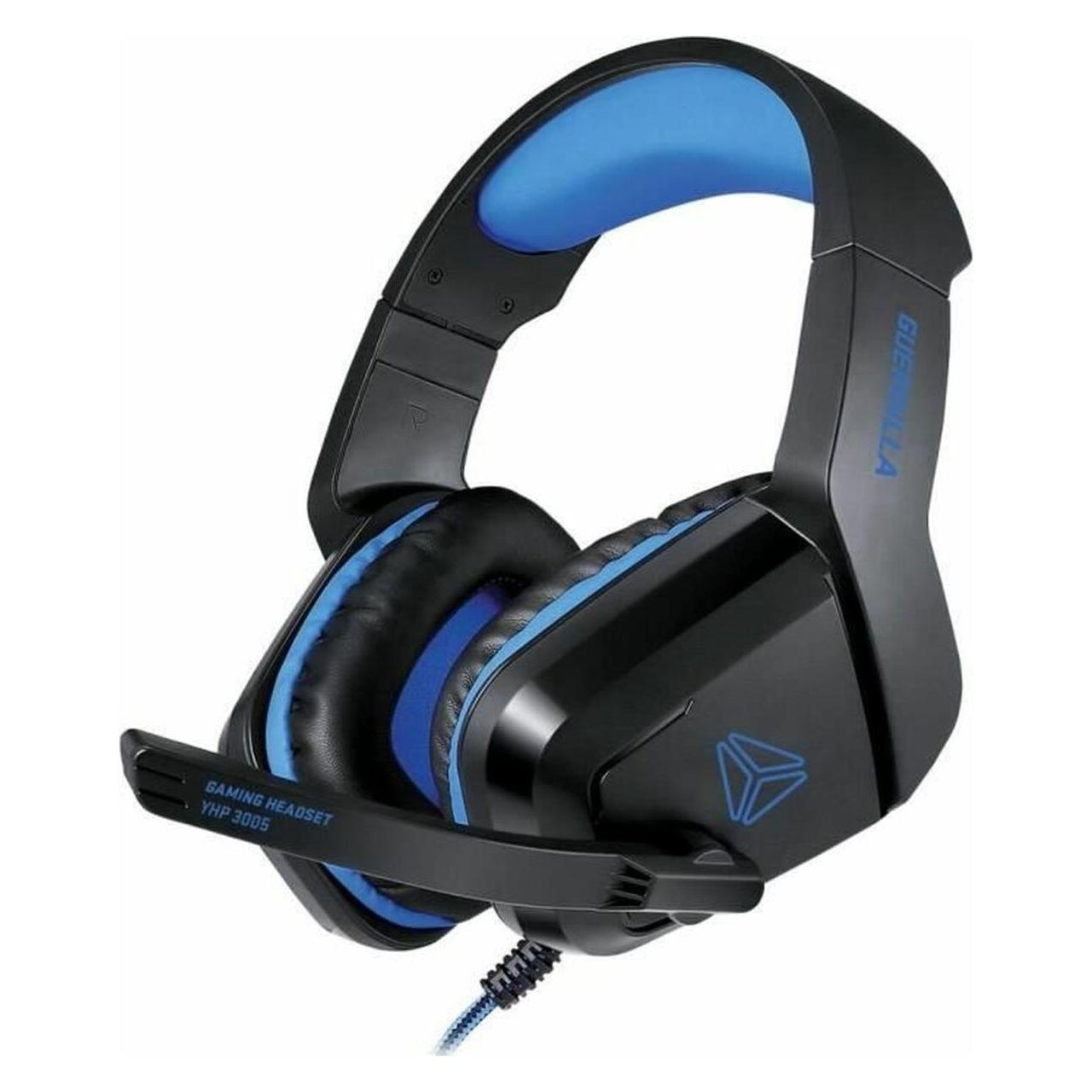 Yenkee Guerrilla schwarz-blau / Kopfhörer mit Mikrofon / Klinke 3,5 mm / 2,1 m (Kabelgebunden) (8590669282630)