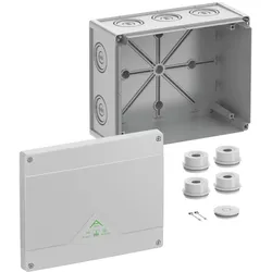 Spelsberg 82540001 Abzweigkasten, Schutzart IP55/IP66, max. 252, Schlagfestigkeit IK07, Schutzklasse II, Ui 1000V AC, Ui 1000V DC, DLG, VDE