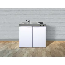 Stengel Küchen Kitchenline MK 100 weiß - Elektrokochfeld links