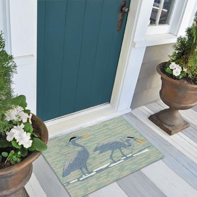 Lush Decor Frontporch Blue Heron Indoor/Outdoor Rug