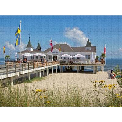 CALVENDO Puzzle Seebrücke, Ahlbeck | 1000 Teile Lege-Größe 64x48cm Foto-Puzzle für glückliche Stunden