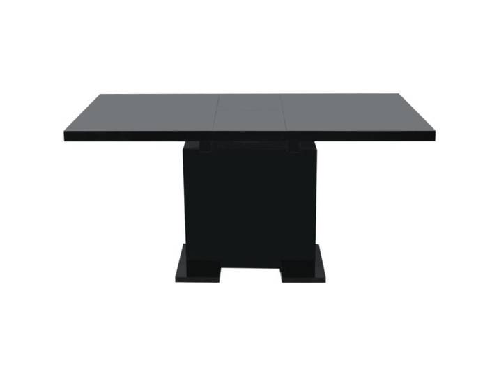 Table extensible de salle à manger Noir brillant - SALALIS - SP063907