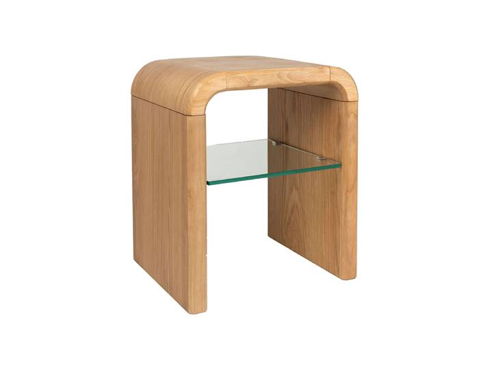 Massiver Design Beistelltisch „Brave“ 50 x 58 cm Eiche Natural Zuiver