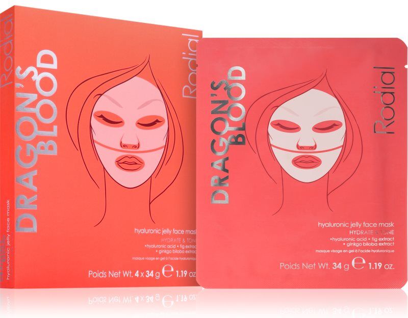 Rodial Dragon's Blood Hydrogel Jelly Face Mask Intensive Hydrogel Mask 4x34 g