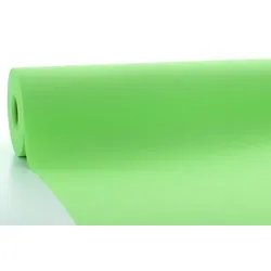 Sovie HORECA Airlaid Tischdeckenrolle Apfelgrün, 120 cm x 40 m, 1 Stück Uni Basic Neutralfarben