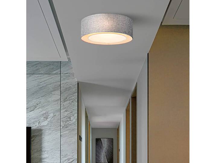 Plafonnier Bergamo - Type C Ø 52cm Gris Lin E27