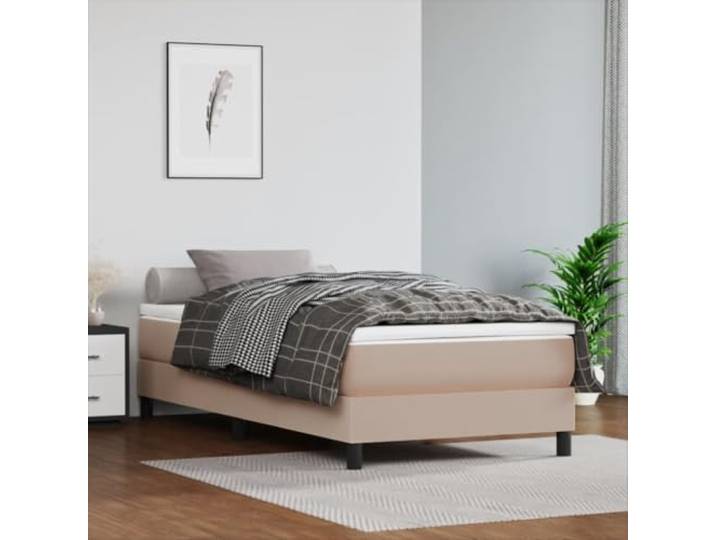 Taschenfederkernmatratze Mittel Cappuccino 120x190x20 cm Kunstleder Schmutzabweisendes Kunstleder, einfache Reinigung mit feuchtem Tuch, stoßdämpfender Schaumstoff, Taschenfedern