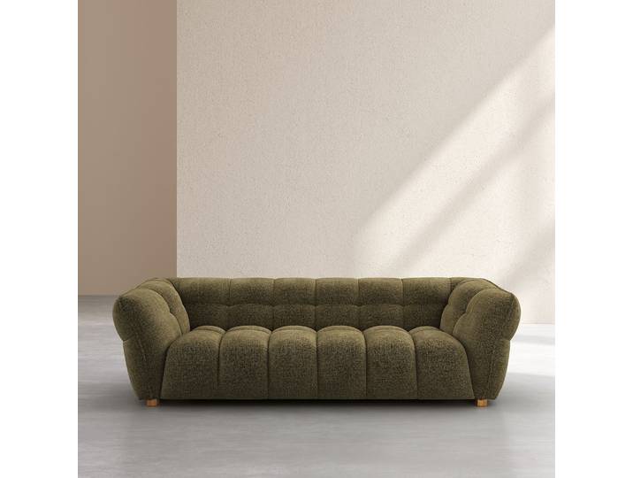 HABITAT - Canapé 4 places en tissu chenille Nino - Vert mousse - Dalvi