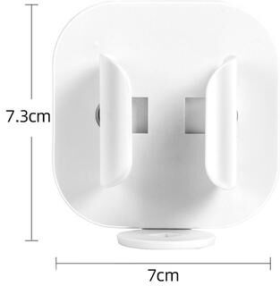 Inspire Daily Merch Bathroom Electric Toothbrush Holder Hairbrush Storage Rack Punch Free Wall Mounted Organizer white