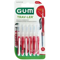 Gum Trav-ler 0,8 mm Kerze rot Interdental+6Kappen
