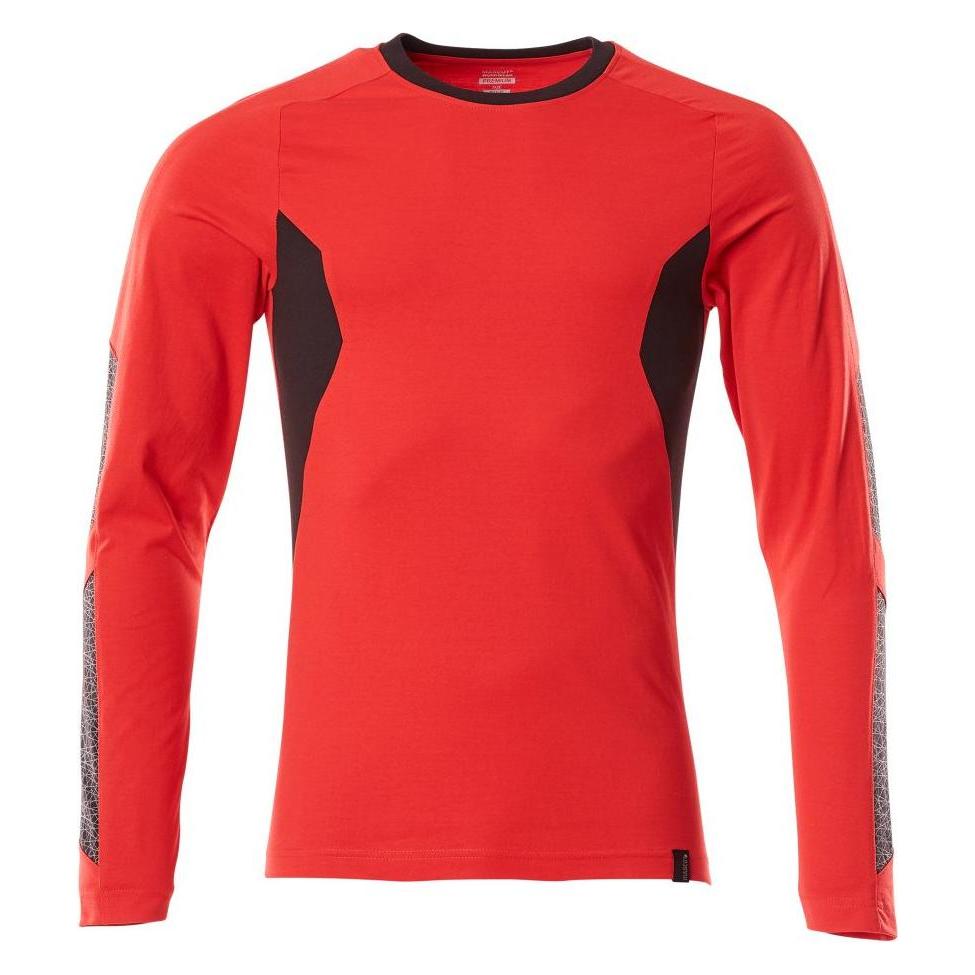 Mascot T-Shirt, Langarm, Modern Fit T-shirt Grösse 2XLONE, verkehrsrot/schwarz (4XL) (229309)