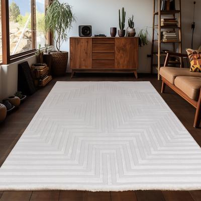 Teppich AYYILDIZ TEPPICHE "SAHARA 1111", beige (cream), B:140cm H:12mm L:200cm, Polypropylen, Teppiche, Teppich, Läufer / Pflegeleicht / Strapazierfähig / Trend Colors/ Wohnzimmer