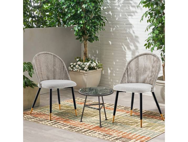 Fauteuil en rotin, chaise rembourrée