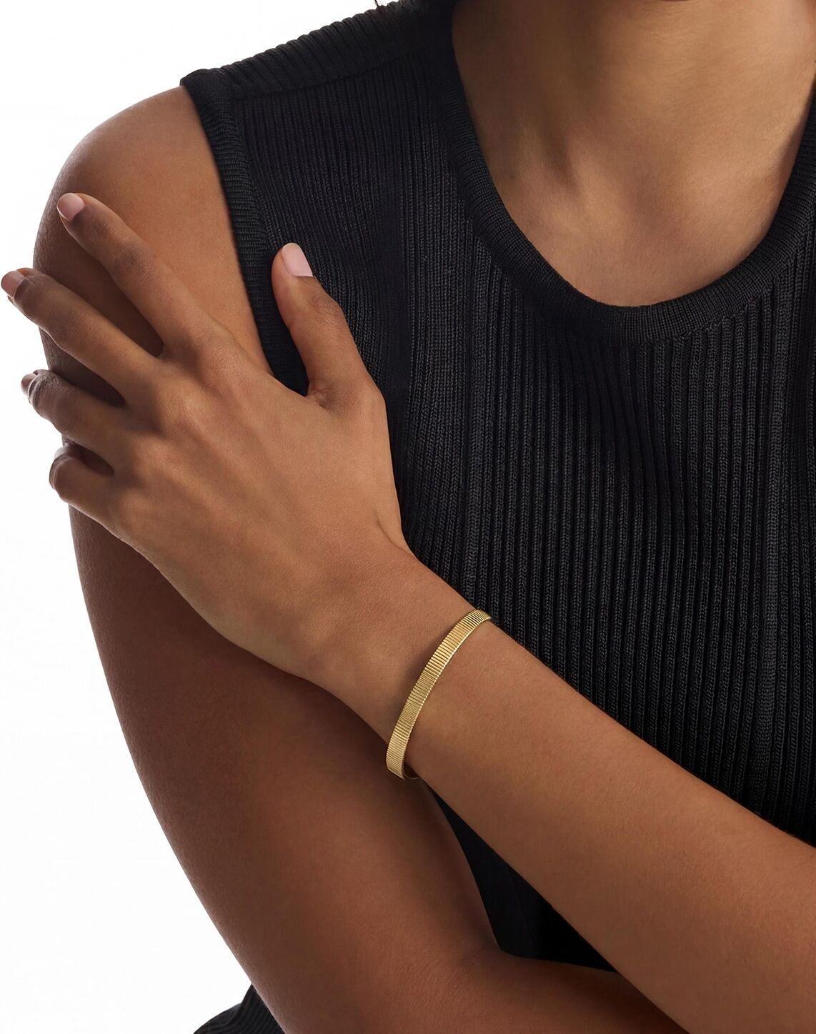 Armband CALVIN KLEIN "SOPHISTICATED TEXTURE", gold (gelbgoldfarben), Armbänder, Damen, 21,5cm, Edelstahl, Armband