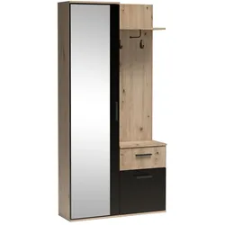GARDEROBENSCHRANK RAMO 97/195/30 Modern Garderobenschrank Eiche Artisan