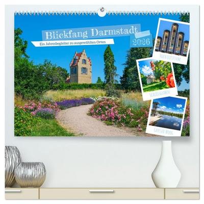 Blickfang Darmstadt! (hochwertiger Premium Wandkalender 2026 DIN A2 quer), Kunstdruck in Hochglanz