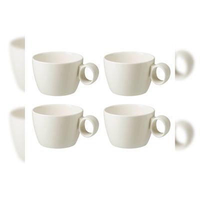 Maastricht Porselein Maastricht Porzellan Kaffeetasse Lux 19 cl Offwhite 4 Stück