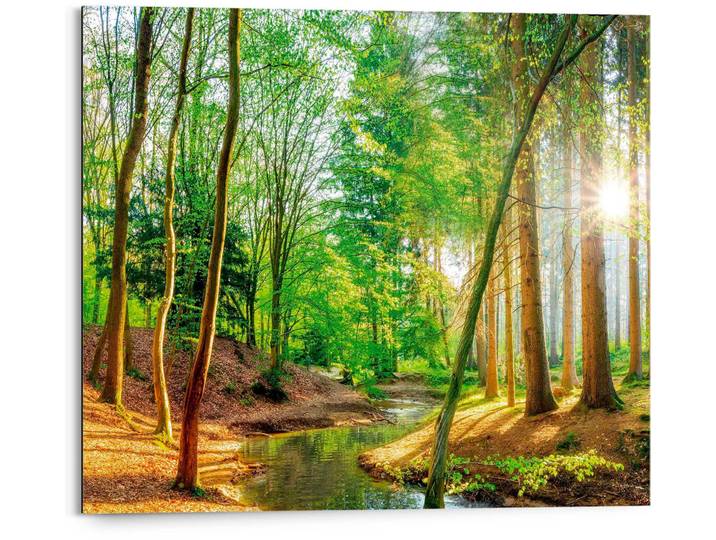 Deco-Panel REINDERS Sonniger Wald , grün (farbe bild(er): grün), B:50cm H:40cm T:2cm, Holzwerkstoff, Bilder, Deco-Panel