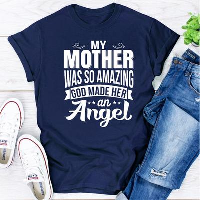 ForAllApparel My Mother Was So Amazing God Made Her An Angel Navy 3XL
