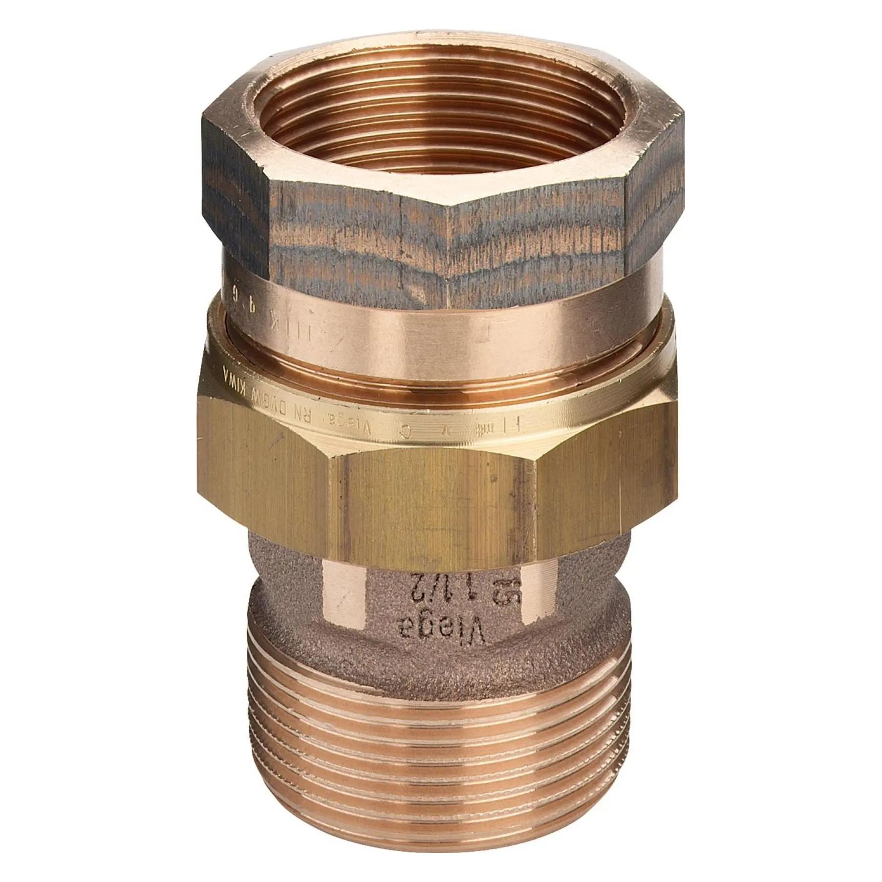 Viega GmbH & Co.KG Rohrverschraubung Rotguss, flachdichtend, I/A 1/2 (Rohrverschraubung) (271374)