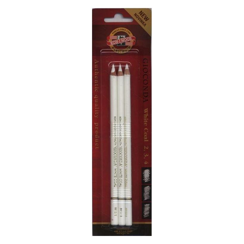 Koh-i-Noor Charcoal in wood. White (3x) (WIKR-975659)